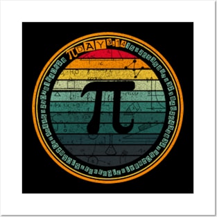 Vintage PI Day Math 3.14 Number PI Lover Posters and Art